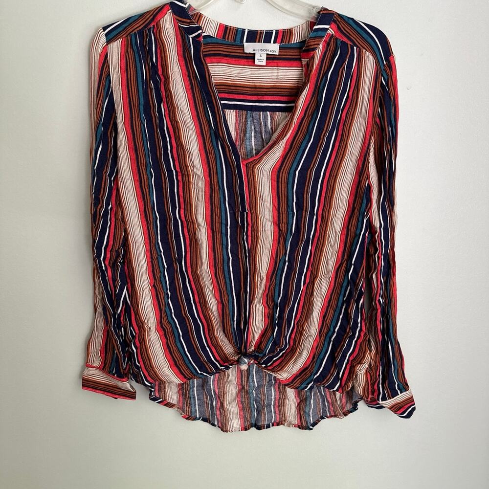 Allison Joy by Evereve Striped Bottom Knot Blouse, women’s Small